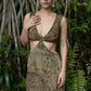 The Ahi Dress - Bamboo Satin Plant Dyed Green