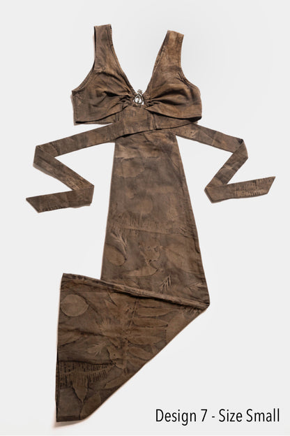 The Ahi Dress - Ramie Cotton Eco-Print