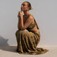 The Ahi Dress - Bamboo Satin Plant Dyed Green