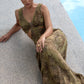 The Ahi Dress - Bamboo Satin Plant Dyed Green
