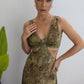 The Ahi Dress - Bamboo Satin Plant Dyed Green