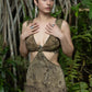 The Ahi Dress - Bamboo Satin Plant Dyed Green