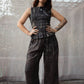 Mira Pants - Linen-Cotton Eco-Print