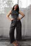 Mira Pants - Linen-Cotton Eco-Print